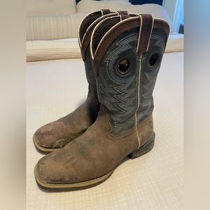 Kids 8” Durango Western Boot Size 6 Navy Blue and Brown